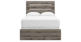 Graystorm Full Panel Bed with Mirrored Dresser, Chest and Nightstand in Brown Gray from Ashley Furniture - Luna Furniture