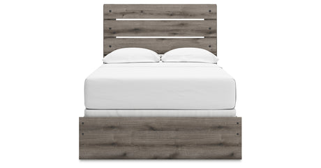 Graystorm Full Panel Bed with Mirrored Dresser and Chest in Brown Gray from Ashley Furniture - Luna Furniture