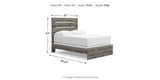 Graystorm Full Panel Bed with Mirrored Dresser in Brown Gray from Ashley Furniture - Luna Furniture
