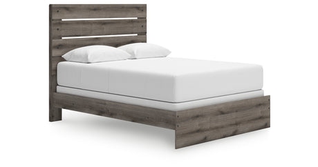 Graystorm Queen Panel Bed with Mirrored Dresser and 2 Nightstands in Brown Gray from Ashley Furniture - Luna Furniture