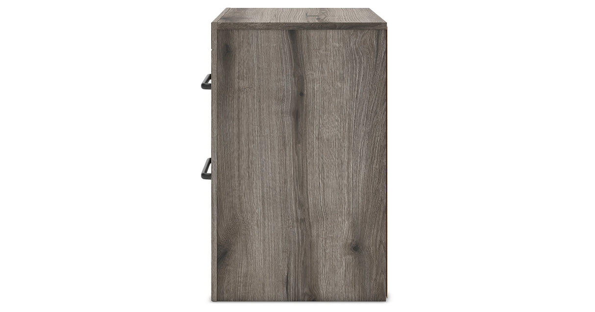 Graystorm Brown Gray Nightstand from Ashley Furniture - Luna Furniture