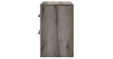 Graystorm Brown Gray Nightstand from Ashley Furniture - Luna Furniture