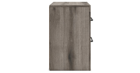 Graystorm Twin Panel Bed with Storage with Mirrored Dresser, Chest and 2 Nightstands in Brown Gray from Ashley Furniture - Luna Furniture