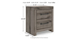 Graystorm Full Panel Bed with Mirrored Dresser and Nightstand in Brown Gray from Ashley Furniture - Luna Furniture
