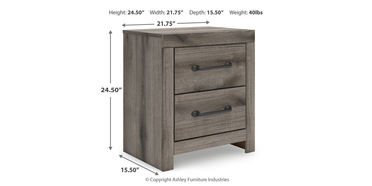 Graystorm Twin Panel Bed with Storage with Mirrored Dresser and 2 Nightstands in Brown Gray from Ashley Furniture - Luna Furniture