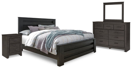 Brinxton Charcoal Panel Bedroom Set from Ashley - Luna Furniture