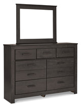 Brinxton Charcoal Full Panel Bed, Dresser and Mirror from Ashley - Luna Furniture