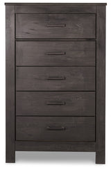 Brinxton Charcoal Queen Panel Bed, Chest and Nightstand from Ashley - Luna Furniture