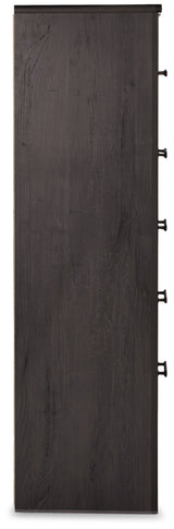 Brinxton Charcoal Queen Panel Bed, Chest and Nightstand from Ashley - Luna Furniture