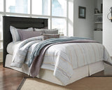 Brinxton Charcoal King Panel Bed, Dresser and Mirror from Ashley - Luna Furniture