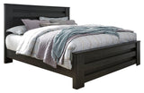 Brinxton Charcoal King Panel Bed, Dresser and Mirror from Ashley - Luna Furniture