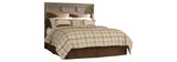 Juararo King/California King Panel Headboard Bed with Mirrored Dresser and Chest in Dark Brown from Ashley - Luna Furniture