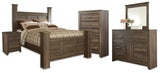 Juararo Dark Brown Poster Bedroom Set from Ashley - Luna Furniture