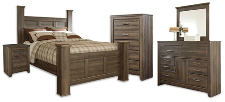 Juararo Dark Brown Poster Bedroom Set from Ashley - Luna Furniture