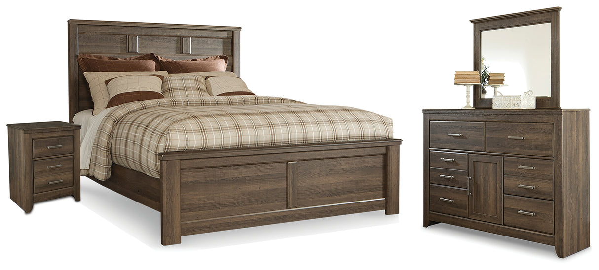 Juararo Dark Brown Panel Bedroom Set from Ashley - Luna Furniture
