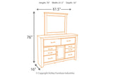 Juararo Dark Brown Dresser and Mirror from Ashley - Luna Furniture