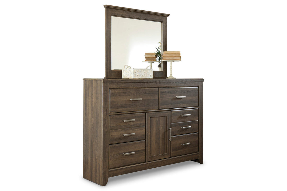 Juararo Dark Brown Dresser and Mirror from Ashley - Luna Furniture