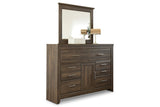 Juararo Dark Brown Dresser and Mirror from Ashley - Luna Furniture