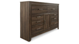 Juararo Queen Poster Bed, 2 Dressers, Mirror and 2 Nightstands from Ashley Furniture - Luna Furniture