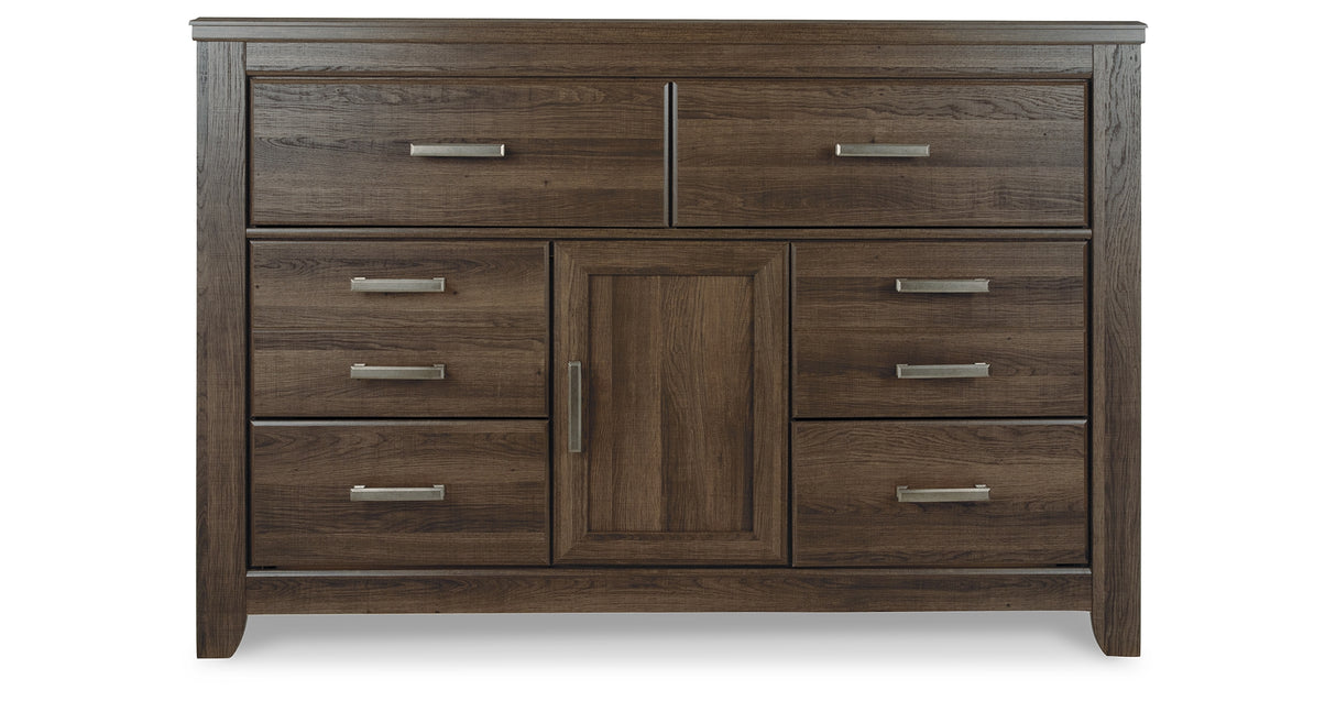 Juararo California King Panel Bed, Dresser, Chest and Nightstand from Ashley Furniture - Luna Furniture