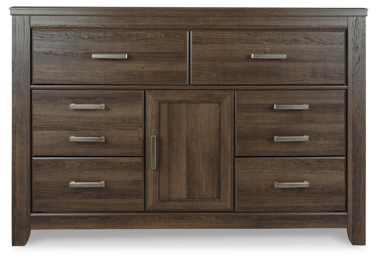 Juararo King Poster Bed, Dresser and 2 Nightstands from Ashley - Luna Furniture