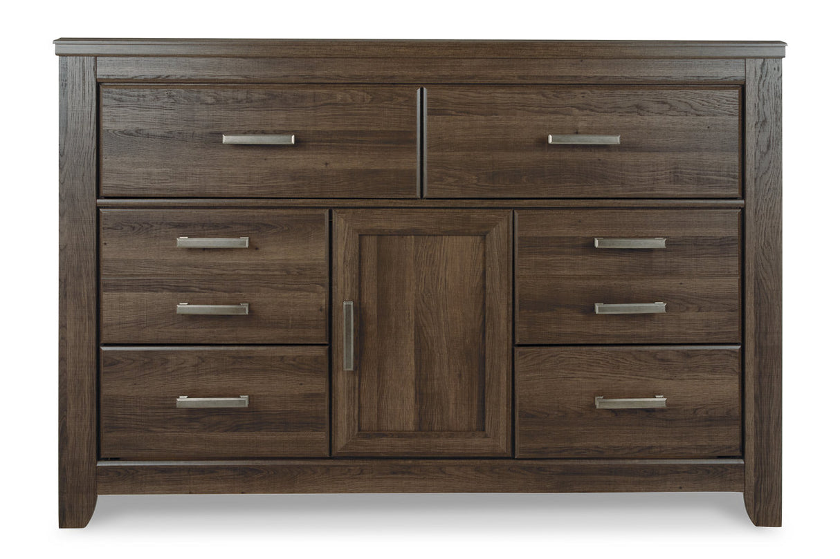 Juararo Dark Brown Dresser and Mirror from Ashley - Luna Furniture