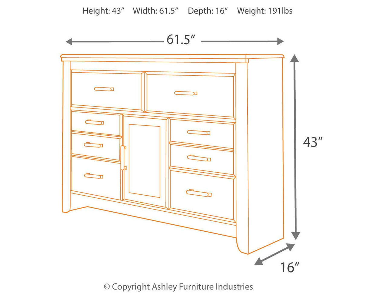 Juararo Dark Brown Dresser from Ashley Furniture - Luna Furniture