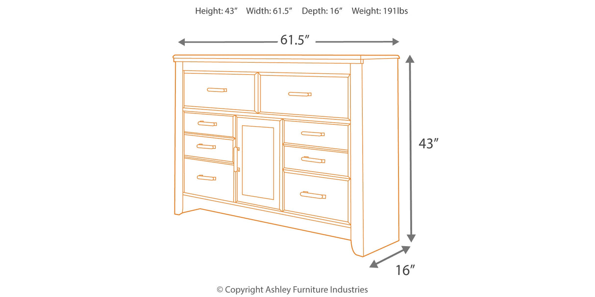 Juararo Queen Poster Bed with Dresser in Dark Brown from Ashley Furniture - Luna Furniture