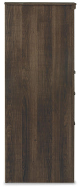 Juararo Queen Poster Bed with Dresser in Dark Brown from Ashley Furniture - Luna Furniture