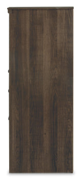 Juararo Dark Brown Dresser and Mirror from Ashley Furniture - Luna Furniture