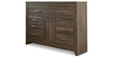 Juararo California King Panel Bed with Dresser in Dark Brown from Ashley Furniture - Luna Furniture