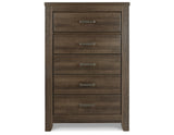 Juararo Dark Brown Queen Poster Bed and 2 Chests from Ashley Furniture - Luna Furniture