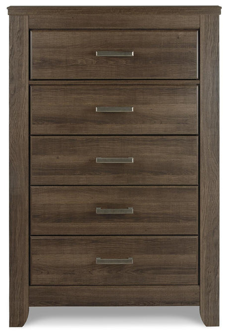 Juararo Dark Brown Nightstand and Chest from Ashley - Luna Furniture