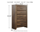 Juararo Dark Brown Dresser, Chest and Nightstand from Ashley - Luna Furniture