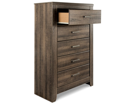 Dolante Beige Queen Upholstered Bed with Chest of Drawers and Nightstand from Ashley - Luna Furniture