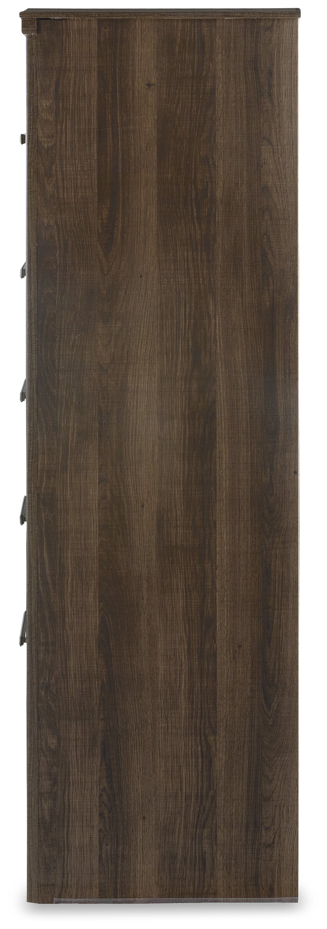 Juararo Queen Poster Bed with Mirrored Dresser and Chest in Dark Brown from Ashley Furniture - Luna Furniture