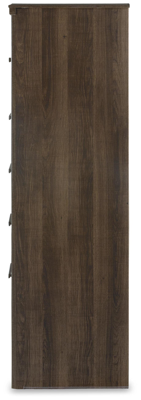 Juararo Dark Brown Nightstand and Chest from Ashley - Luna Furniture