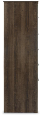 Juararo Dark Brown Dresser, Chest and Nightstand from Ashley - Luna Furniture