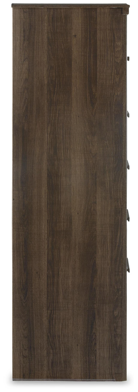 Juararo Dark Brown Nightstand and Chest from Ashley - Luna Furniture