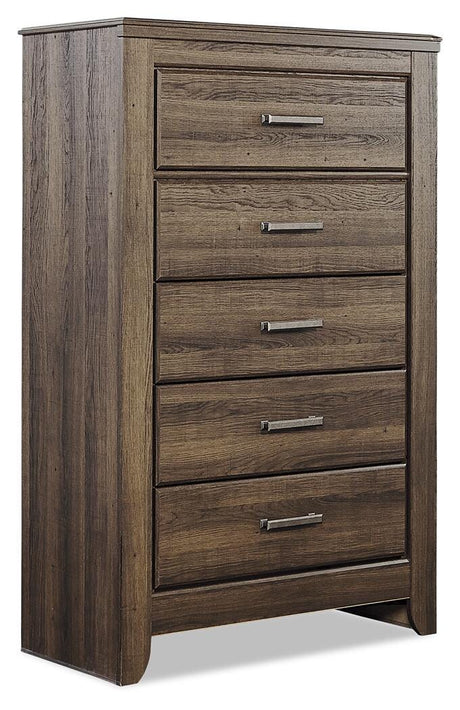 Juararo Dark Brown Nightstand and Chest from Ashley - Luna Furniture