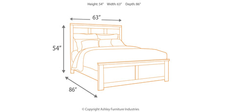 Juararo Queen Panel Bed with Mirrored Dresser and 2 Nightstands in Dark Brown from Ashley Furniture - Luna Furniture