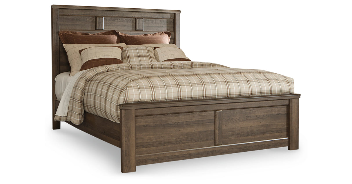Juararo Dark Brown Queen Panel Bed from Ashley Furniture - Luna Furniture