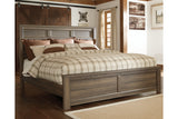 Juararo Dark Brown California King Panel Bed from Ashley - Luna Furniture