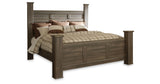 Juararo California King Poster Bed, Dresser and 2 Nightstands from Ashley Furniture - Luna Furniture