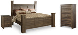 Juararo Dark Brown Poster Bedroom Set from Ashley - Luna Furniture