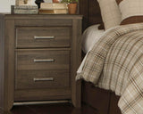 Juararo Dark Brown King Poster Bed, Dresser, Mirror, Chest and Nightstand from Ashley Furniture - Luna Furniture
