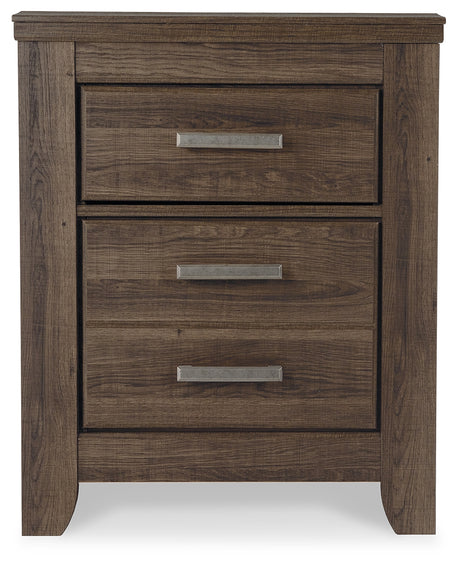 Juararo California King Poster Bed with Mirrored Dresser and 2 Nightstands in Dark Brown from Ashley Furniture - Luna Furniture