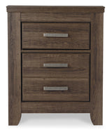 Juararo King Panel Bed with Mirrored Dresser and 2 Nightstands in Dark Brown from Ashley Furniture - Luna Furniture