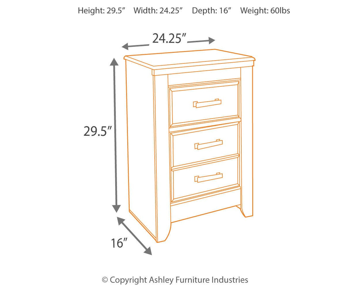 Juararo Dark Brown Nightstand from Ashley Furniture - Luna Furniture