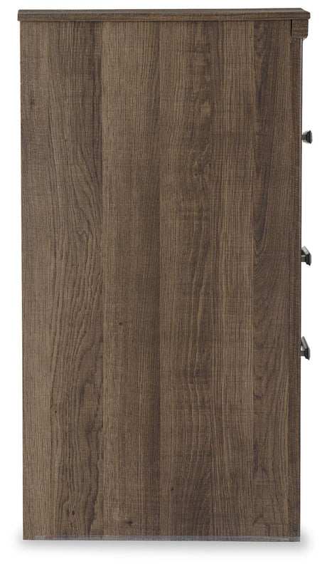 Juararo Dark Brown Nightstand and Chest from Ashley - Luna Furniture